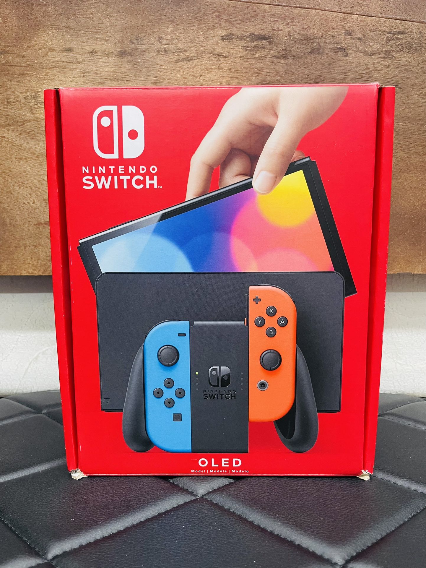 Nintendo Switch Oled Model With Neon Red And Neon Blue Joy Con  ( Brand New )