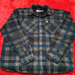 The American Outdoorsman Mens XL Button Front Fleece Sherpa Lined Shirt Jacket 