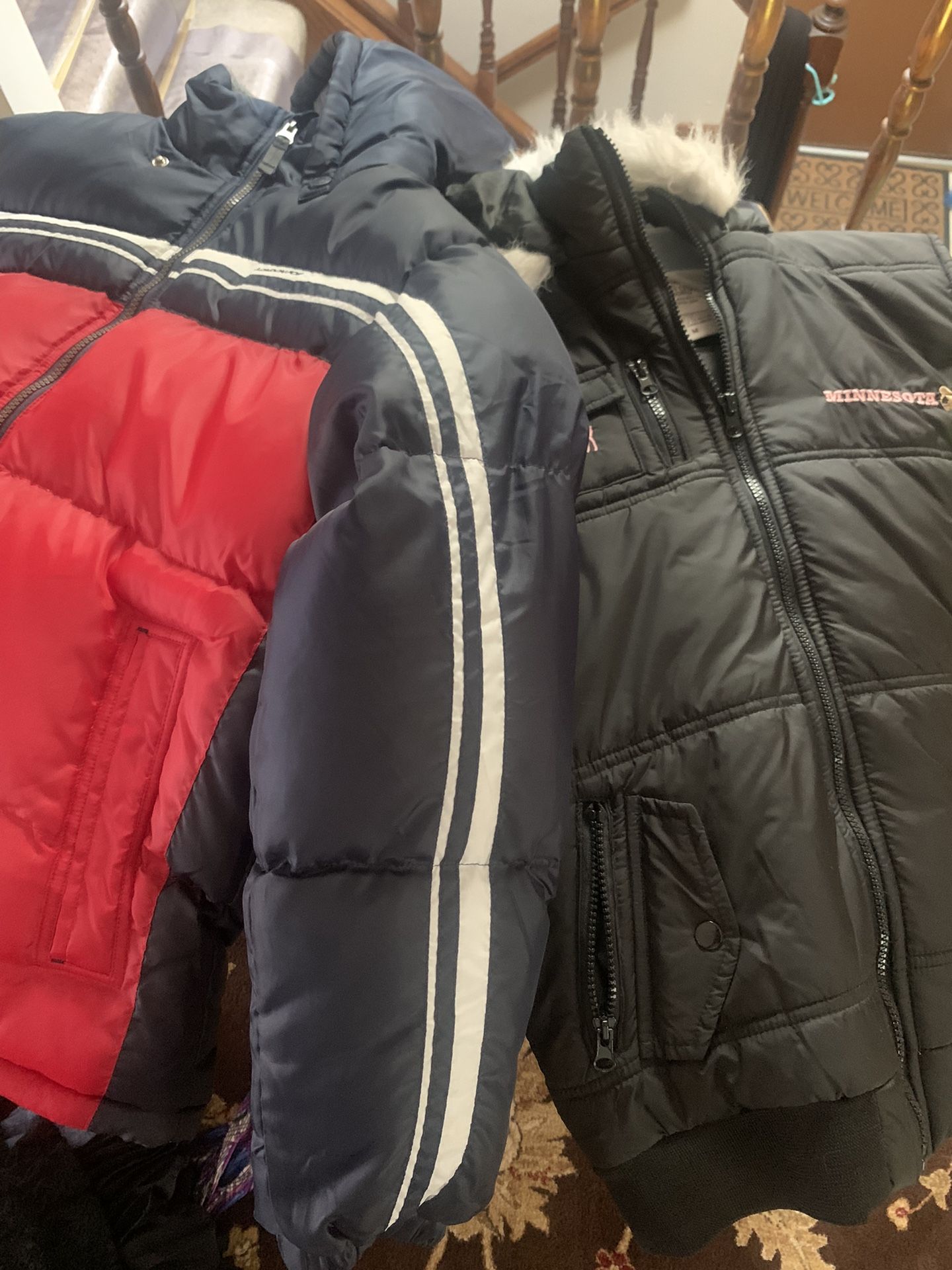 Boys XL(18-20) London Fog Winter Coat And Girls MN Vest
