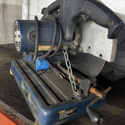 Ryobi 14 in Abrasive Chop Saw Cut Off Like New !