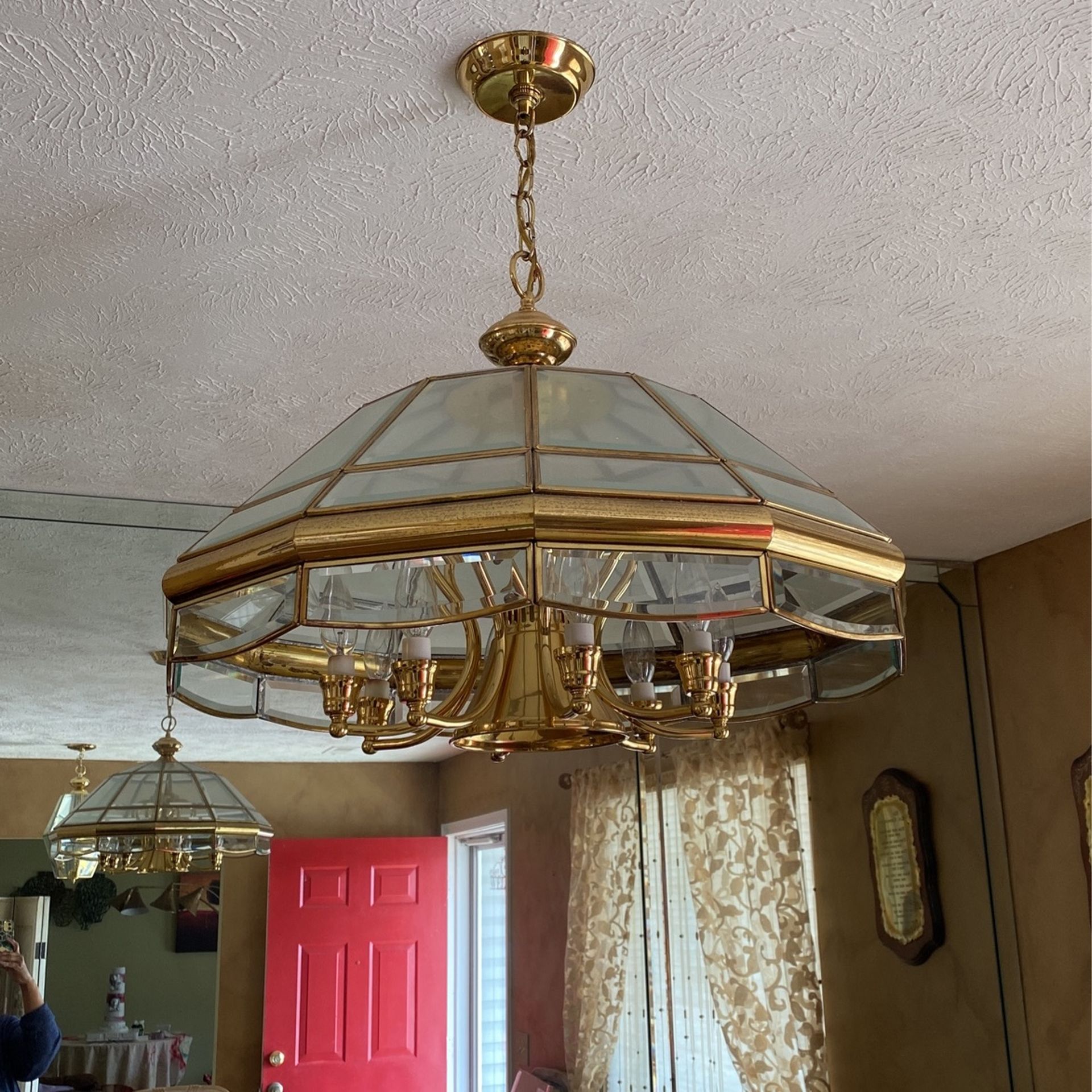 Hawking 8-Light Dome shaped Brass Chandelier