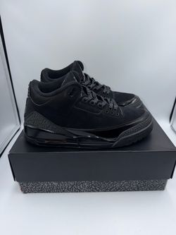 🔥 Air Jordan 3 Retro “Black Cat”  📏 Size 9.5