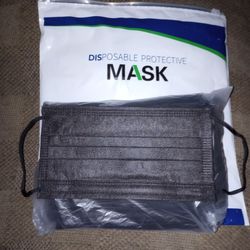 Disposable Face Masks -Black 50 Count 