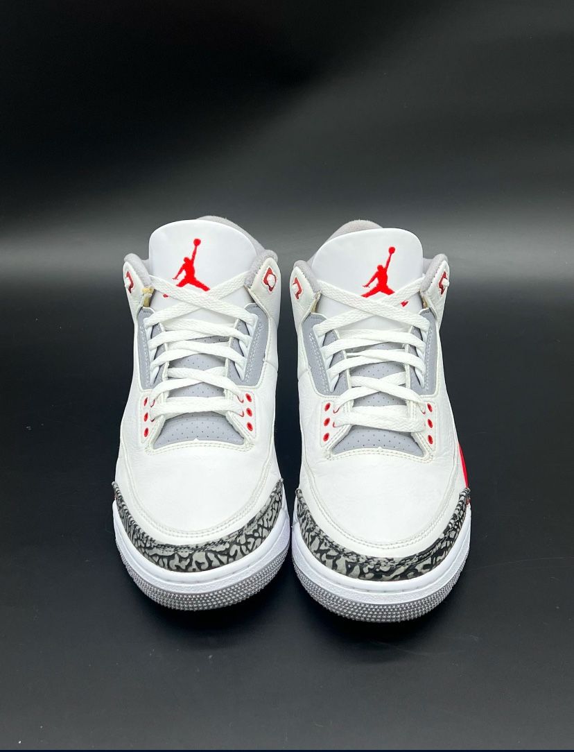 Jordan 3 Fire White And Red Size 11.5