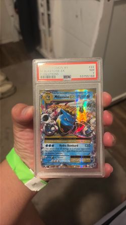 2016 pokemon xy m blastoise ex evolutions PSA 7