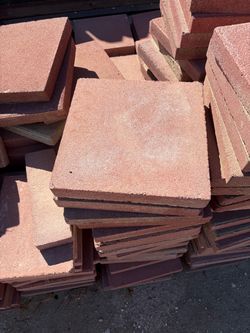 250 red terracotta 12" X 12" X 1/2" pavers