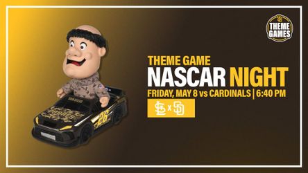 PRESALE San Diego Padres Friar NASCAR Night Bobblehead  5/08/26 Vs Cardinals