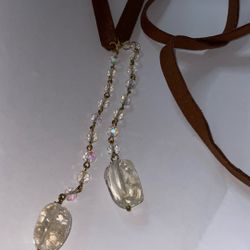 glitter leather bead rope 