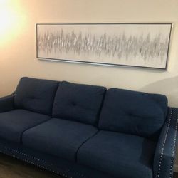 Blue Sofa Couch And Love Seat