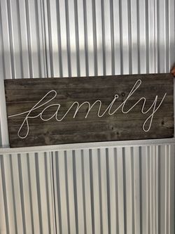Large Rustic Wood “Family” Wall Sign – Farmhouse Decor