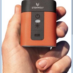 ETENWOLF AIR 3 Air Pump for Inflatables with 2600 mAh Battery & Camping Light, Ultra-Fast and Mini Electric Air Pump, Inflate Deflate for Air Mattress