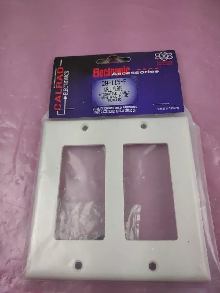 Calrad Wall Plate Decorative Double Gang Wall Plate Plastic 28-115-P