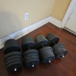 2 Sets 66 Lbs Each Set Adjustable Dumbbell Weights 