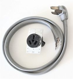 4 Ft . 3-Wire Range Replacement Cord with Mounting Receptacle 