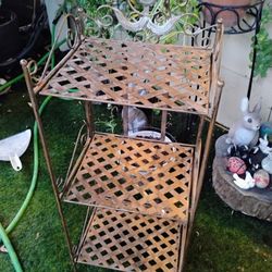Rustic Metal Stand 3 Shelves