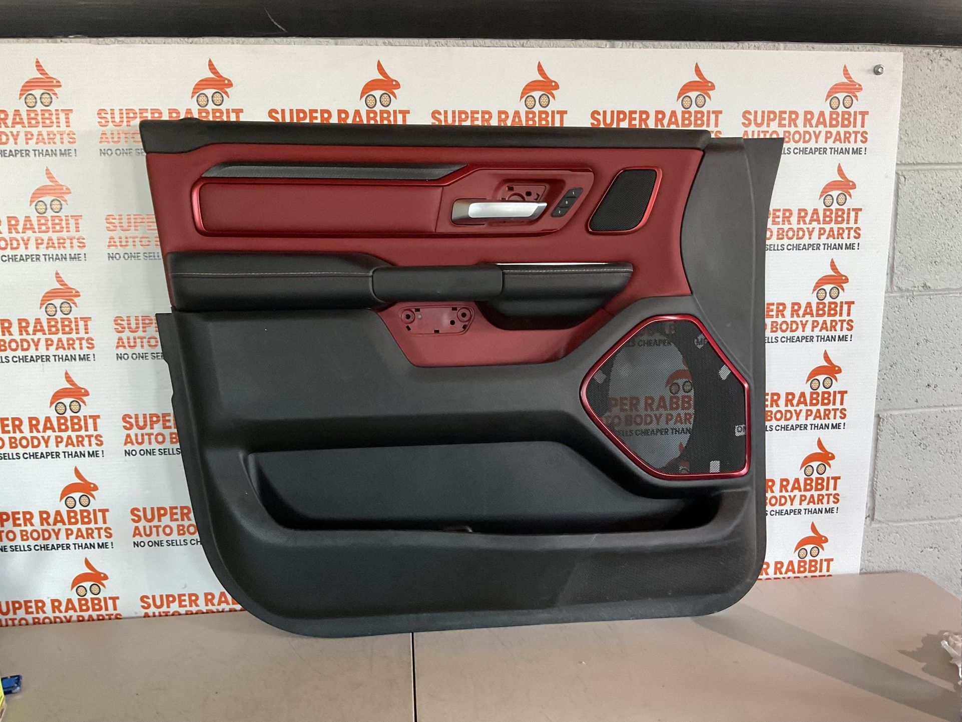 2019 Ram 1500 Rebel Driver Front Door Panel Red GOOD Original 2024✨