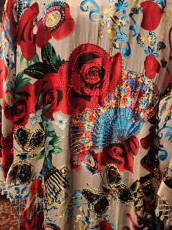 Beautiful 100% Silk Kimono With Bead Work