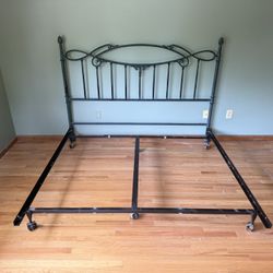 Nice Wrought Iron Copper Style King Headboard With Frame