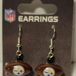 PITTSBURGH STEELERS HIGH QUALITY FOOTBALL EARRINGS