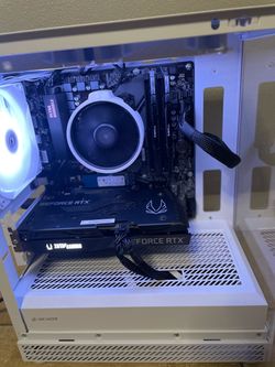 RTX 3060ti and Ryzen 5 5500 white gaming pc