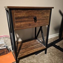 Pair Of Brown Nightstands