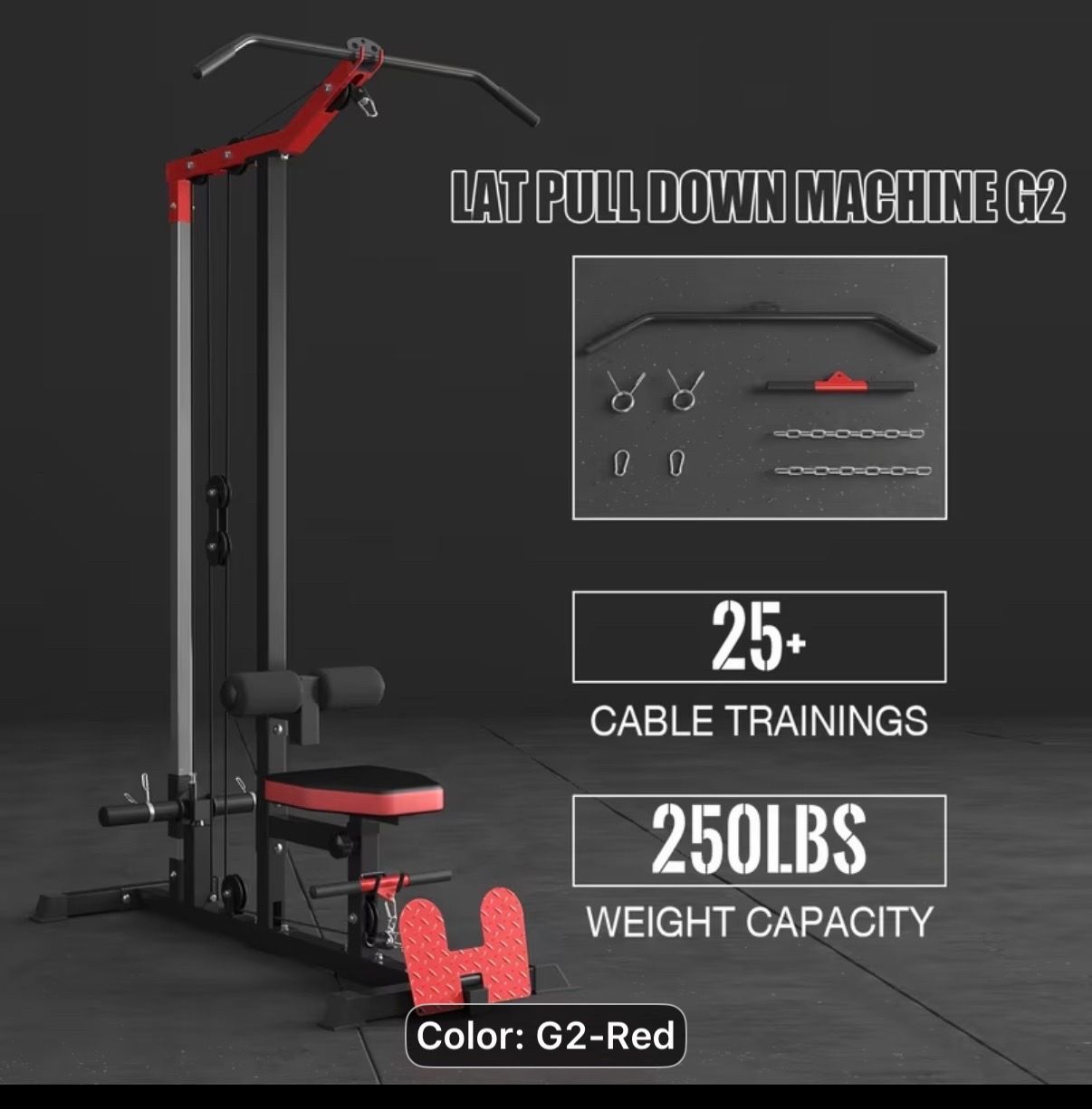 Poll Down Exercise Lat pull down machine back exercise and arms for Sale in Beaumont, CA ...