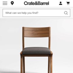 LAKIN  TEAK WOOD 4 DINING CHAIRS FOR CRATE & BARREL BRAND NEW 