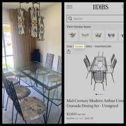 1960S Vintage Arthur Umanoff  indoor/outdoor Wrought Iron Furniture And Lighting