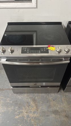 GE Stainless Steel Electric Slide-In Range