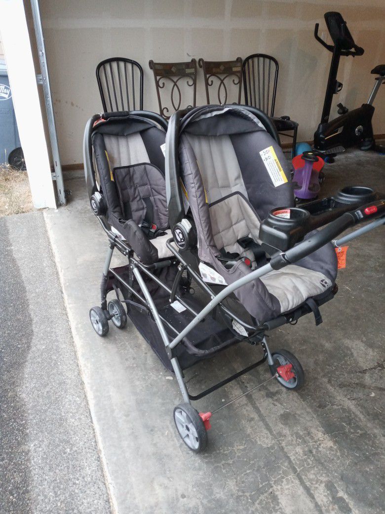 Double Stroller With Car Seats