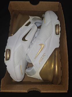 Nike Air Zoom Sneakers White and Gold