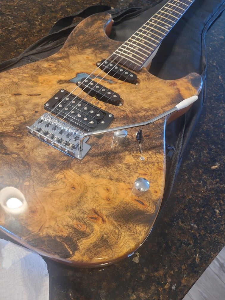 Limited Edition Buckeye Burl Topped Electric Guitar