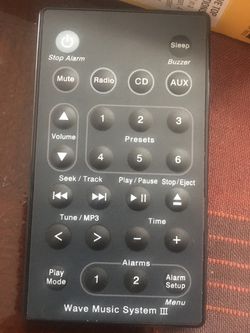 Bose wave lll remote