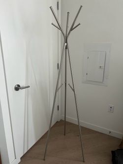 silver chrome rack