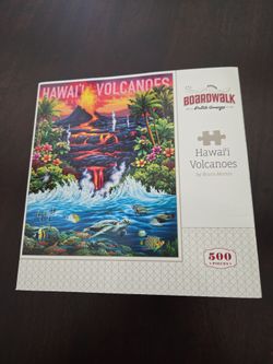 Boardwalk Hawaiʻi Volcanoes 500 Piece Jigsaw Puzzle Tropical Ocean Hawaii