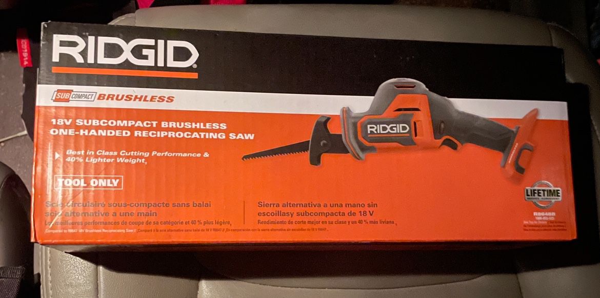 RIDGID 18V SubCompact Brushless Cordless One-Handed Reciprocating Saw (Tool Only) - Brand New 