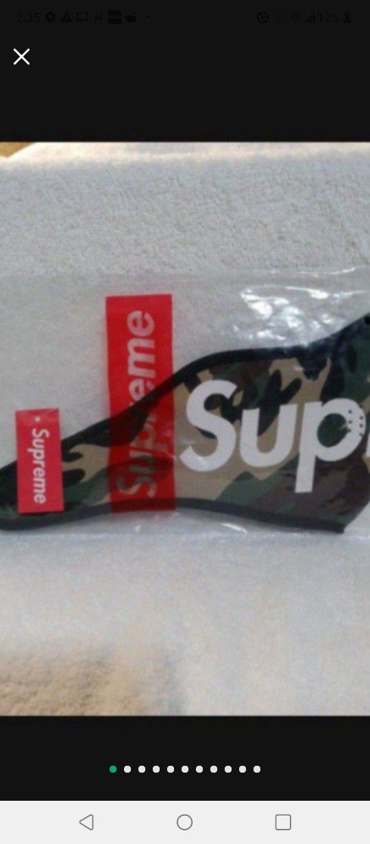 Brand New With Tags Camouflage Supreme Face Mask ..smoke Free Home