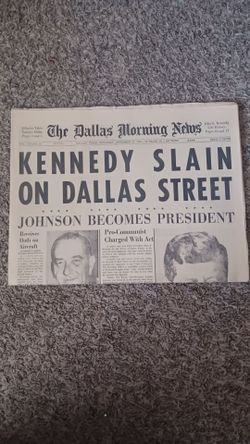 Dallas Morning News JFK Assassination Newspaper (2013 Reprint)