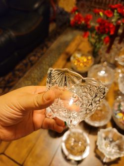 Small crystal candy holders