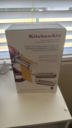 KitchenAid Stand Mixer Attachment: 3 Piece Pasta Roller & Cutter Set