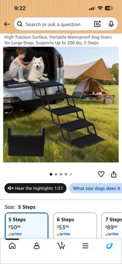 Portable Waterproof Dog Stairs for Large Dogs