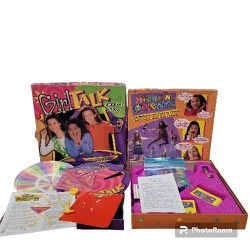 1995 GIRL TALK Board Game of Truth or Dare & Hidden Talents Board Game Pressman 