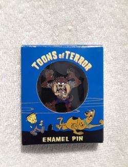 Vintage Looney tunes Halloween toons of terror Taz enamel pin