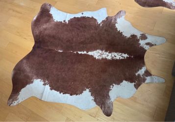 Faux cow hide rug