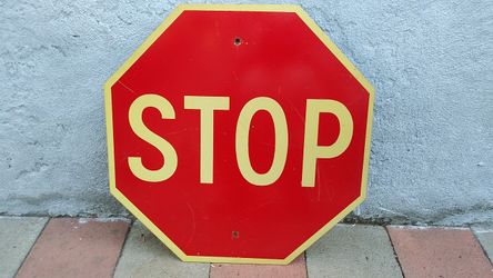 Vtg. Stop sign 24"x24" aluminium