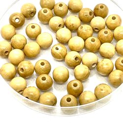 Lot Of 45 10mm Wooden Beads 