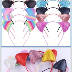 16 Pieces Cat Ears Headbands Set