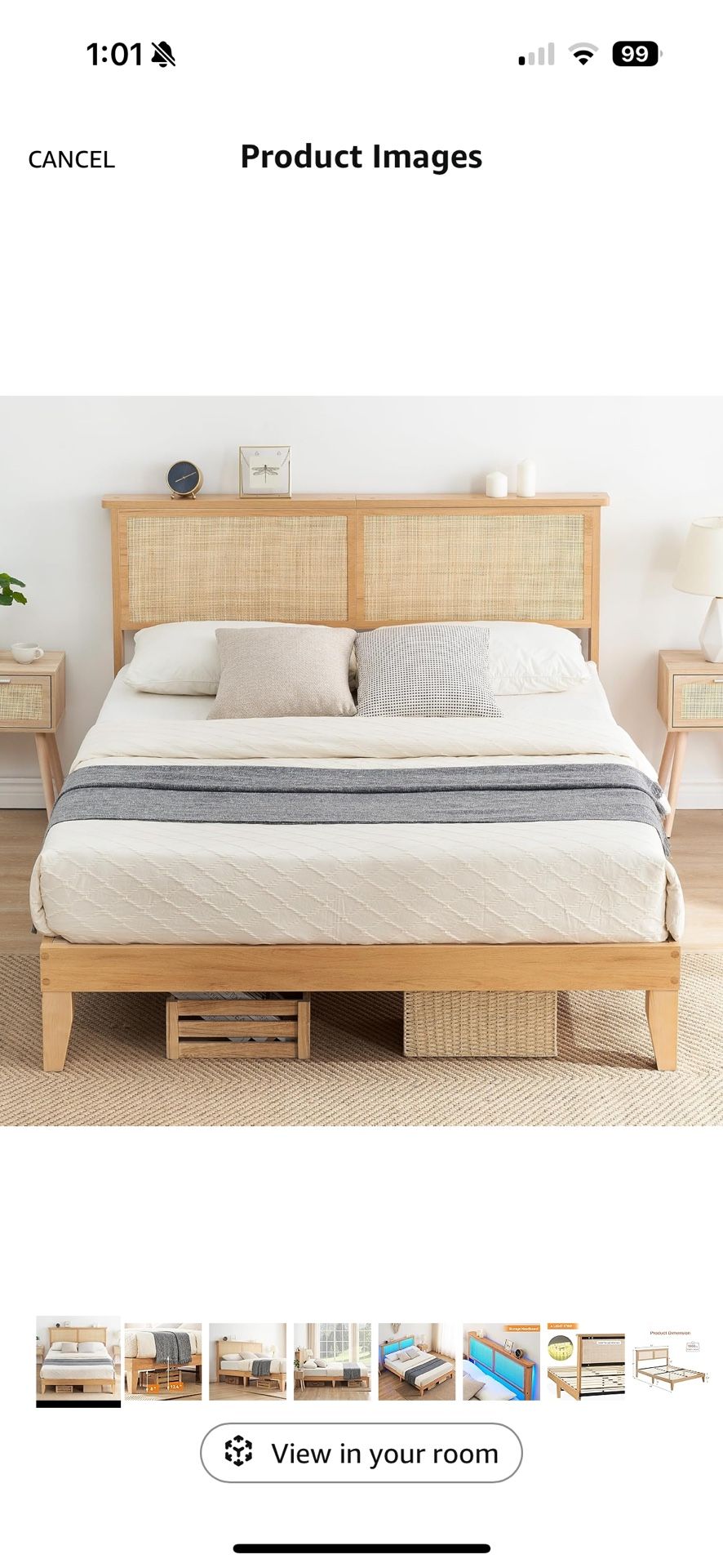 Coucheta Rattan Queen Bed Frame