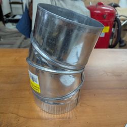 6 Inch Single Wall Galvanized Adjustable Elbow