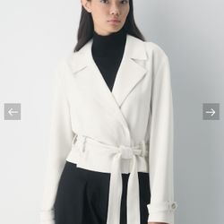 Aritzia Babaton Postage Trench Coat Light Birch